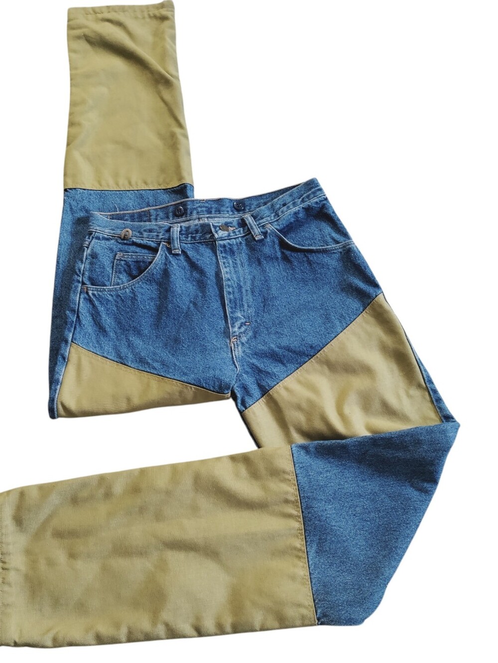 Vintage Wrangler Brush Guard Denim Blue Jeans USA Made Outdoor Rugged